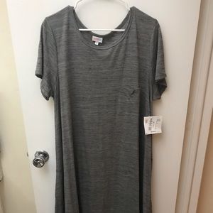 LulaRoe 2X Grey Carly Dress